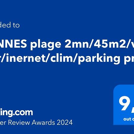 Cannes Plage 2Mn/45M2/Vue Mer/Inernet/Clim/Parking Prive Exteriör bild