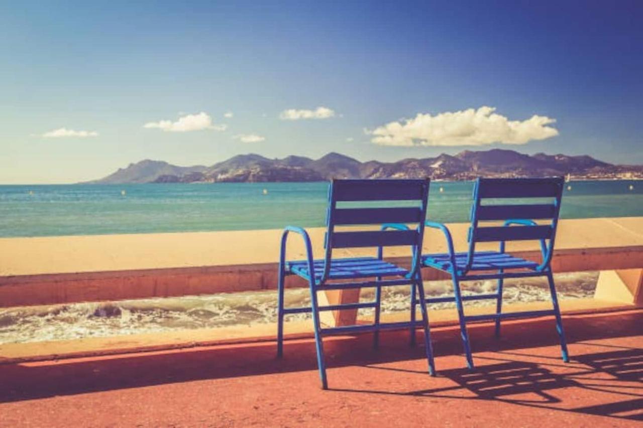 Cannes Plage 2Mn/45M2/Vue Mer/Inernet/Clim/Parking Prive Exteriör bild
