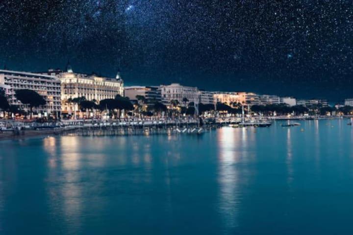 Cannes Plage 2Mn/45M2/Vue Mer/Inernet/Clim/Parking Prive Exteriör bild